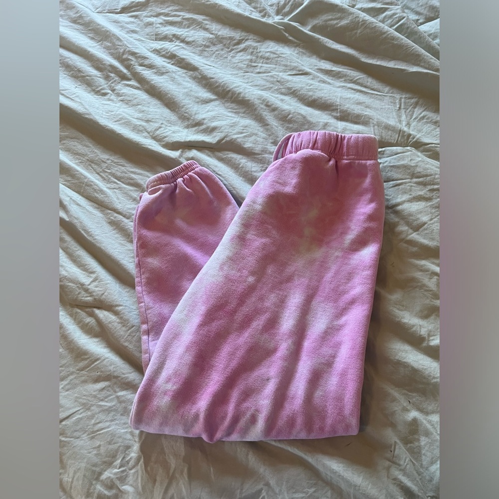 Pacsun Pink tie dye sweatpants